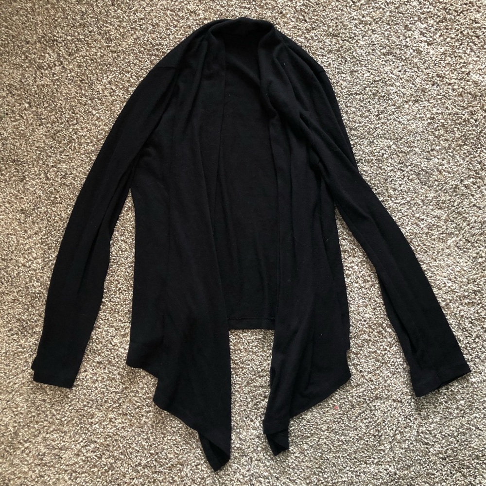 Black Soft Long Sleeve Cardigan